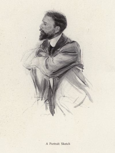 Orta yaşlı bir adamın portresi (lito) by Harrison Fisher