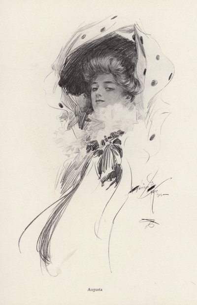 Augusta (lito) adında bir kadının portresi by Harrison Fisher