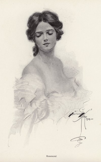 Rosamond (lito) adlı bir kadının portresi by Harrison Fisher