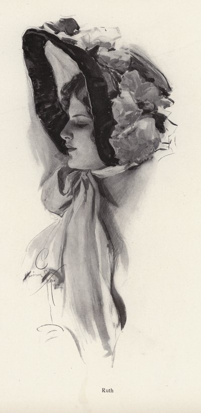 Ruth (lito) adında bir kadının portresi by Harrison Fisher