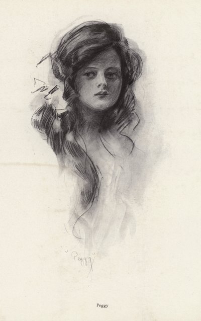 Peggy (lito) adında genç bir kızın portresi by Harrison Fisher