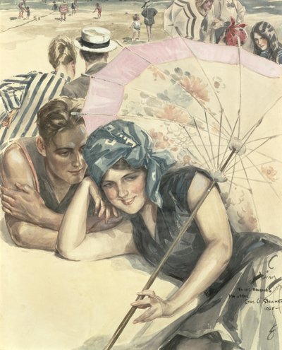 İlk Çakıl, 1925 (kağıt üzerinde wc) by Harrison Fisher