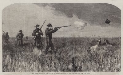 Ekselansları Galler Prensi Uzak Batı Çayırlarında ateş ediyor by Harrison William Weir