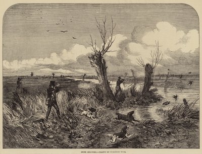 su çulluğu atışı by Harrison William Weir