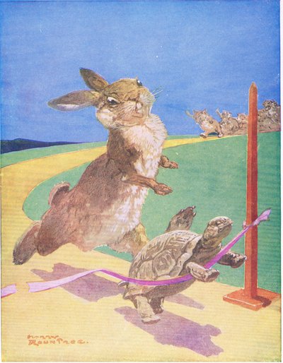 Tavşan ve Kaplumbağa (Renkli Lito) by Harry Rountree
