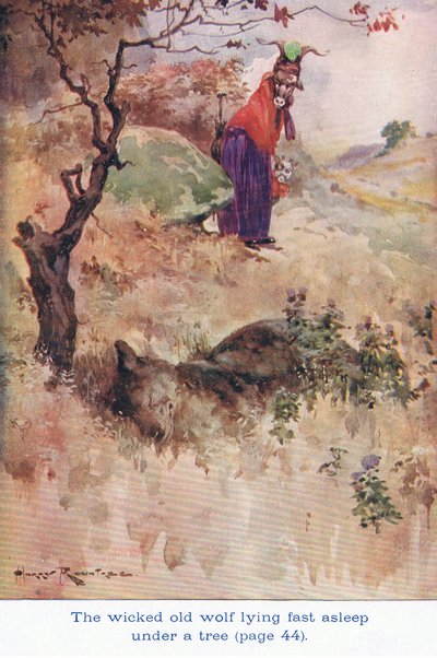 Kötü Yaşlı Kurt derin bir uykuya daldı by Harry Rountree