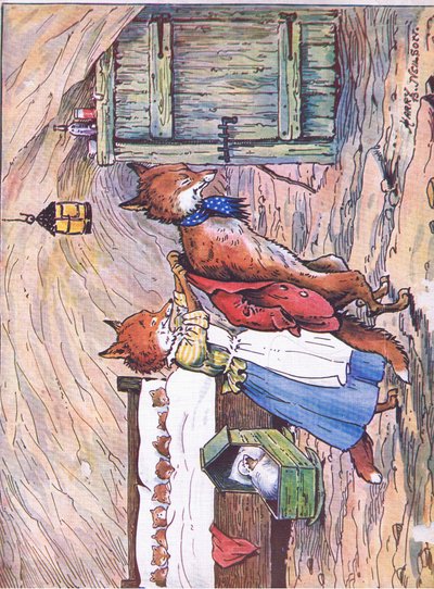 Tilki aç bir durumda dışarı çıktı, 1920 by Harry B Neilson