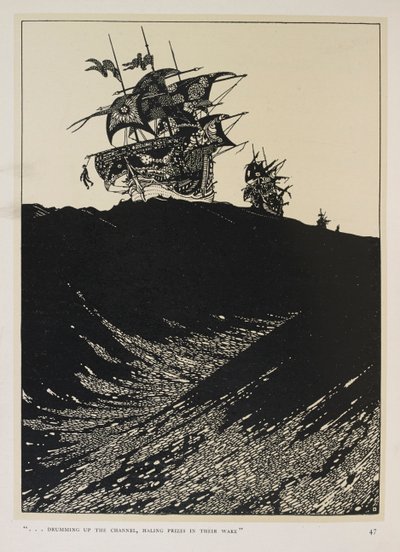 Kaptanların Bir Baladı. "...kanalda davul çalıyor, arkalarında ödüller yağdırıyor" by Harry Clarke