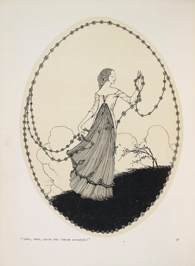 Nisan. "Nisan, Nisan, kız gibi kahkahalara gülün!" by Harry Clarke