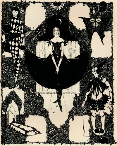 Columbine, c 1900-1930, 1925 by Harry Clarke
