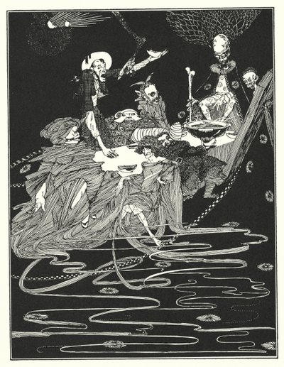 Edgar Allan Poe: Kral Haşere (taş baskı) by Harry Clarke