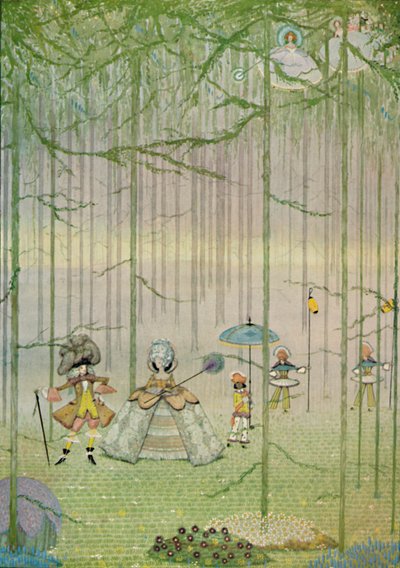 Tuft ile Riquet. Charles Perraults Masallarından. Sulu Boya Çizimi, 1923 by Harry Clarke