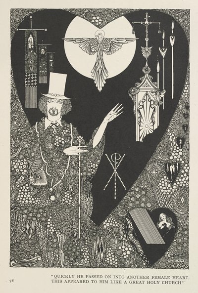Talih Galoşları. Hızla başka bir Kadın Kalbine geçti. Bu ona büyük bir Kutsal Kilise gibi göründü. by Harry Clarke