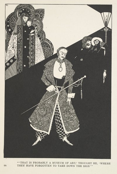 Talih Galoşları. "Muhtemelen bir Sanat Müzesi," diye düşündü, "tabelayı indirmeyi unutmuşlar." by Harry Clarke