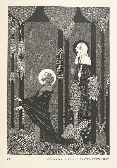 Bataklık Kralının Kızı. Diz çöktü ve hararetle dua etti. by Harry Clarke
