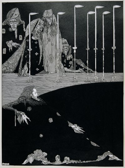 Çukur ve Sarkaç, c.1923 (kalem ve mürekkep) by Harry Clarke