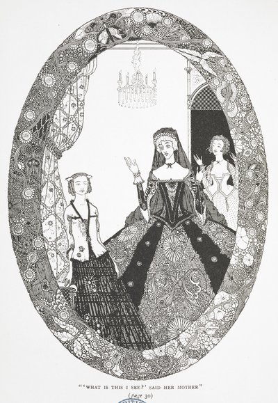 "Bu gördüğüm nedir?" dedi annesi." 'Peri' hikayesi için illüstrasyon. by Harry Clarke