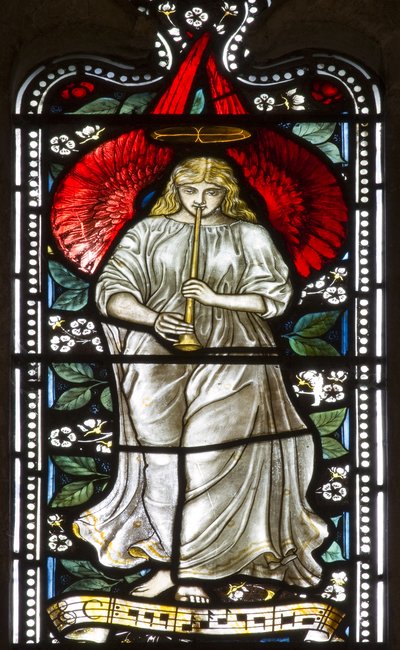 Müzikal Melek, 1876 (vitray) by Harry Ellis Wooldridge