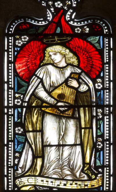 Müzikal Melek, 1876 (vitray) by Harry Ellis Wooldridge