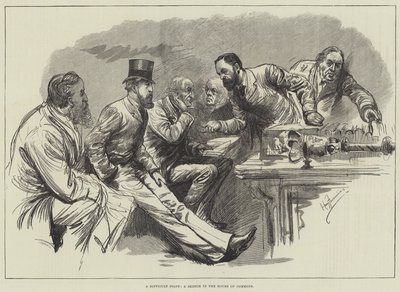 Avam Kamarası'nda Zor Bir Nokta, Bir Eskiz by Harry Furniss
