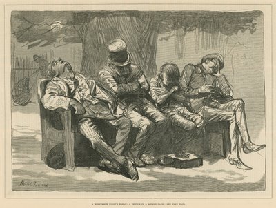 Bir Yaz Gecesi Rüyası: Londra parkında bir eskiz (gravür) by Harry Furniss
