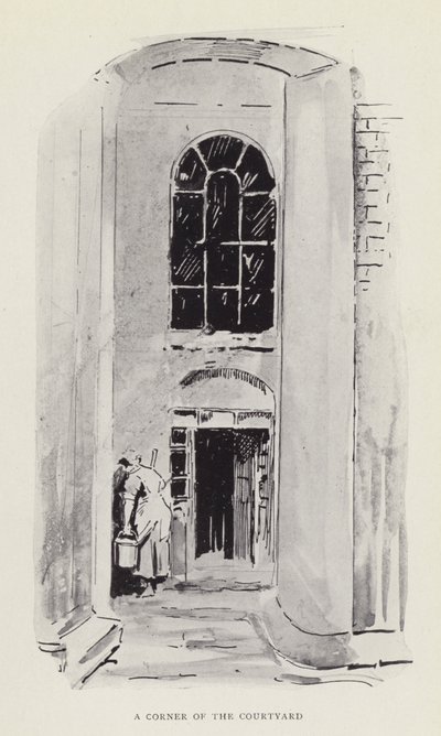 Avlunun bir köşesi by Harry Furniss