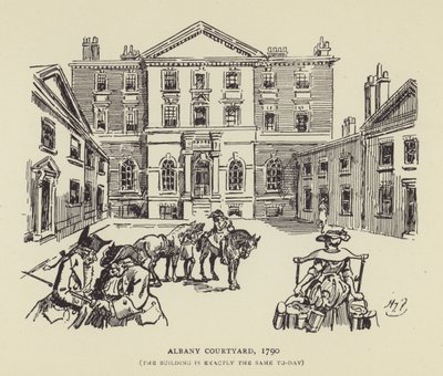 Albany Avlusu, 1790, Bina bugünün birebir aynısı. by Harry Furniss