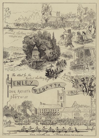 Henley Yarışı, 1876 by Harry Furniss