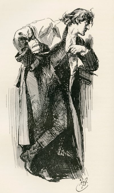 Charles Dickens'ın İki Şehrin Hikayesi Romanı için İllüstrasyon by Harry Furniss