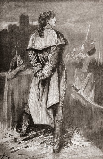 Charles Dickens'ın İki Şehrin Hikayesi Romanı için İllüstrasyon by Harry Furniss