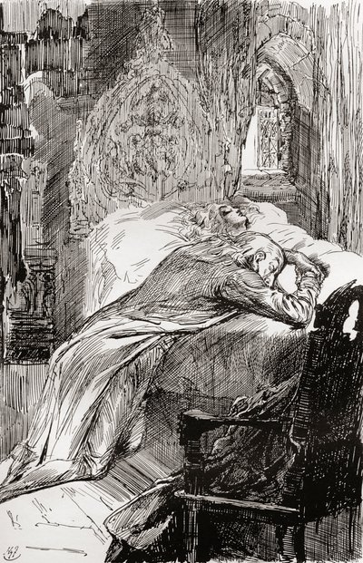 Charles Dickens'ın The Old Curiosity Shop için İllüstrasyonu by Harry Furniss
