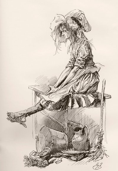 Charles Dickens'ın The Old Curiosity Shop için İllüstrasyonu by Harry Furniss