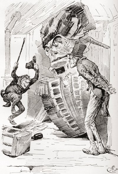 Charles Dickens'ın The Old Curiosity Shop için İllüstrasyonu by Harry Furniss