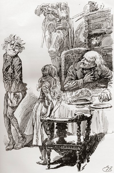 Charles Dickens'ın The Old Curiosity Shop için İllüstrasyonu by Harry Furniss
