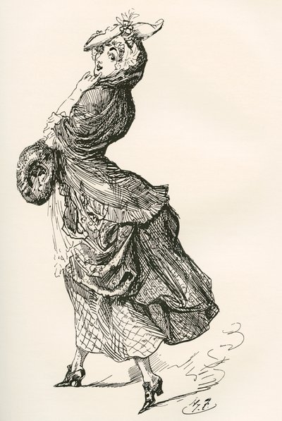 Charles Dickens'ın Barnaby Rudge romanı için illüstrasyon by Harry Furniss