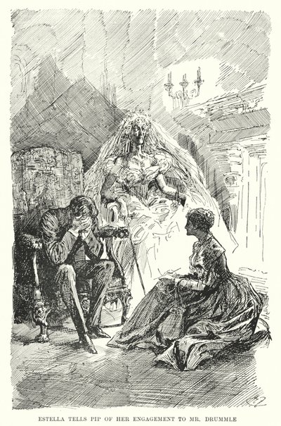 Charles Dickens tarafından Büyük Beklentiler için İllüstrasyon (lito) by Harry Furniss