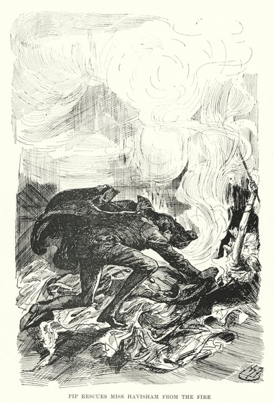 Charles Dickens tarafından Büyük Beklentiler için İllüstrasyon (lito) by Harry Furniss