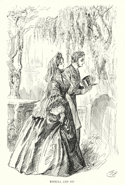 Charles Dickens tarafından Büyük Beklentiler için İllüstrasyon (lito) by Harry Furniss