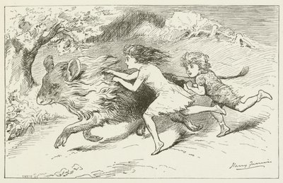 Lewis Carroll tarafından Sylvie ve Bruno için illüstrasyon by Harry Furniss