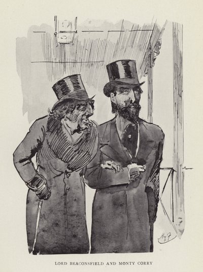 Lord Beaconsfield ve Monty Corry by Harry Furniss