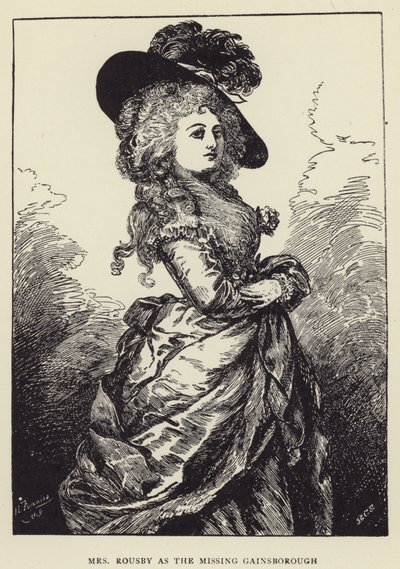 Bayan Rousby Kayıp Gainsborough olarak by Harry Furniss