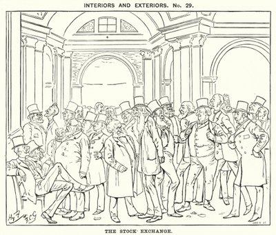 Yumruk karikatür: Borsa (gravür) by Harry Furniss