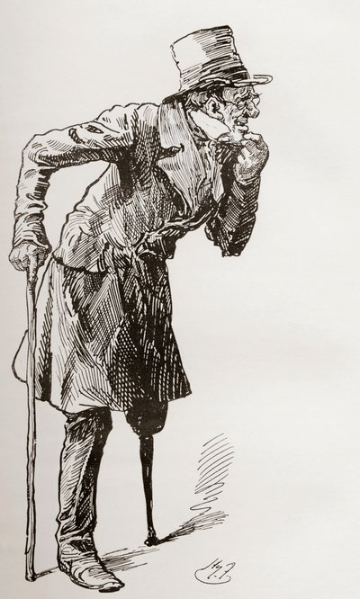 Silas Wegg Çardak Yolunda by Harry Furniss