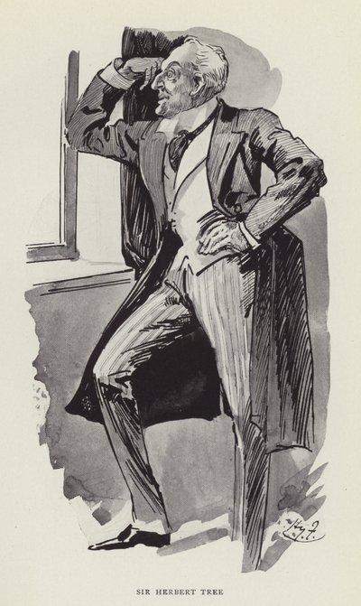 Sir Herbert Ağacı by Harry Furniss