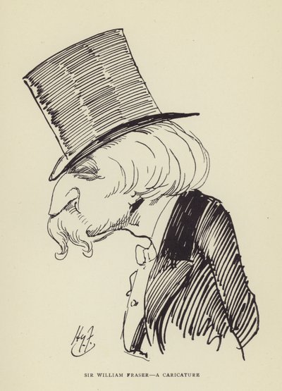 Sir William Fraser, bir karikatür by Harry Furniss