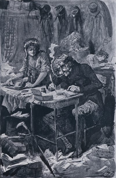 Yalvaran Mektup Yazarı (lito) by Harry Furniss