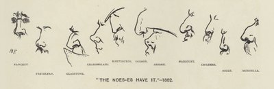 Noes-es (yani politikacıların burunları) var - 1883 (lito) by Harry Furniss