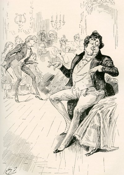 Turveydrops, Senior ve Junior. Charles Dickens'ın Kasvetli Ev romanı için Harry Furniss'in çizimi, The Testimonial Edition'dan, 1910'da yayınlandı. by Harry Furniss