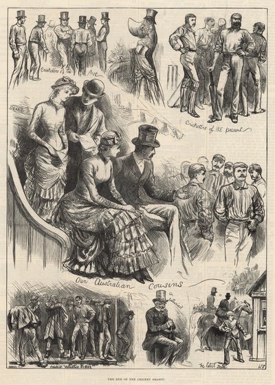 Kriket sezonunun sonu (gravür) by Harry Furniss