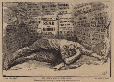 Gazete yastıklı oda (s/b fotoğraf) by Harry Furniss
